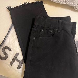 Shein Black High Rise Mom Jeans